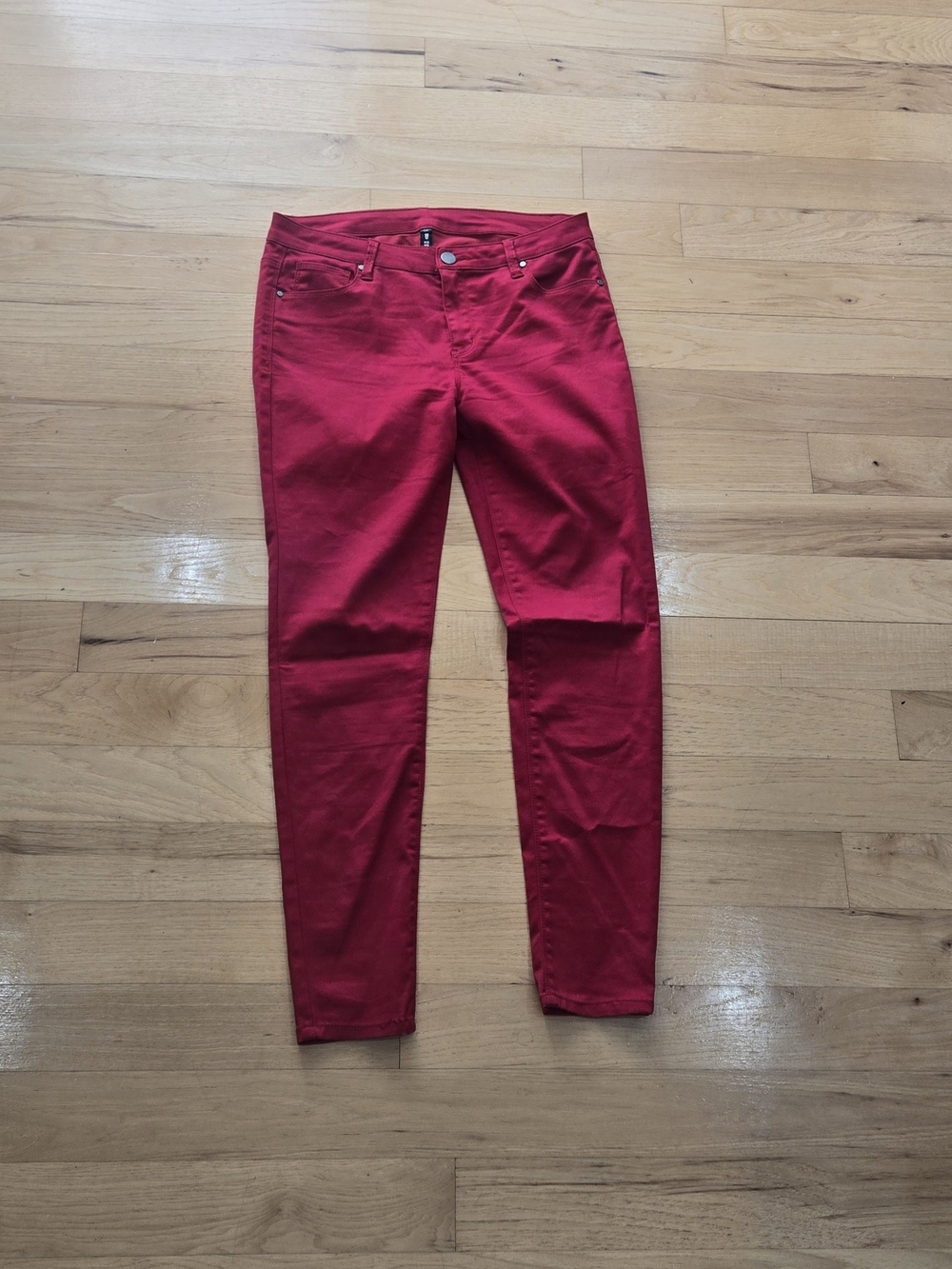 Design Lab Lord & Taylor Red Skinny Jeans
